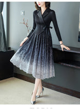Load image into Gallery viewer, Pleated Skirt Long Sleeve Woman Dress Suit