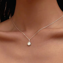Load image into Gallery viewer, Shimmering White Opal Sun Pendant Necklace | 925 Sterling Silver
