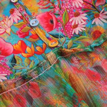 Load image into Gallery viewer, Long Beach Boho V Neck Vintage Print Chiffon Dress