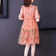 Load image into Gallery viewer, Mesh Embroidery High-End Dress