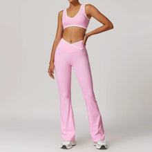 Load image into Gallery viewer, Premium 2 Pieces Yoga Outfit Set - High Waist Leggings & Sports Bra