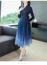 Load image into Gallery viewer, Pleated Skirt Long Sleeve Woman Dress Suit