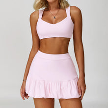 Load image into Gallery viewer, 2-Piece Women Sport Suits | Crop Tank & High-Waist Short Skirt Set