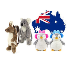 Load image into Gallery viewer, Plush Children Backpack Bag | Australian Koala - Kangaroo - Penguin