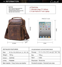 Load image into Gallery viewer, Genuine Leather Shoulder Bag For Men