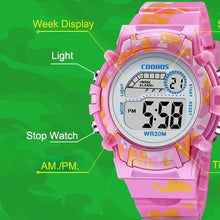 Load image into Gallery viewer, Waterproof Alarm LED Digital Watch For Boys and Girls