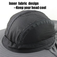 Load image into Gallery viewer, UV Protection Bucket Hat with Neck Flap