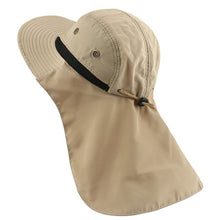 Load image into Gallery viewer, UV Protection Bucket Hat with Neck Flap