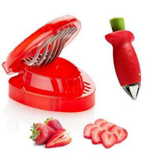 Load image into Gallery viewer, Strawberry Slicer +Stem Remover Kitchen Tools | 2 Pieces Set