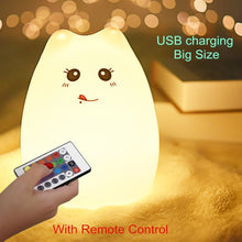 Load image into Gallery viewer, Cute Silicone Touch Sensor Remote LED Cat Lamp