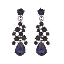 Load image into Gallery viewer, Teardrop Shape Crystal Bridal Jewelry Necklace + Earring Set