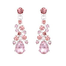Load image into Gallery viewer, Teardrop Shape Crystal Bridal Jewelry Necklace + Earring Set