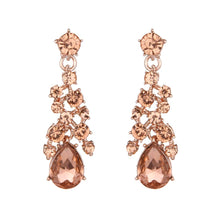 Load image into Gallery viewer, Teardrop Shape Crystal Bridal Jewelry Necklace + Earring Set