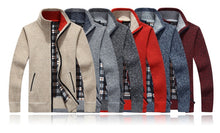 Load image into Gallery viewer, Thick Fleece Knitted Long Sleeve Winter Coat
