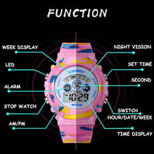 Load image into Gallery viewer, Waterproof Alarm LED Digital Watch For Boys and Girls