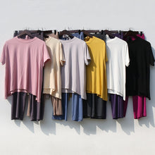 Load image into Gallery viewer, Short Sleeve Set Loose Modal Cotton Pyjamas | 2 Pierces