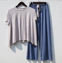 Load image into Gallery viewer, Short Sleeve Set Loose Modal Cotton Pyjamas | 2 Pierces