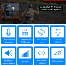 Load image into Gallery viewer, Headset Gamers | LED Light Noise Cancelling