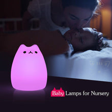 Load image into Gallery viewer, Cute Silicone Touch Sensor Remote LED Cat Lamp