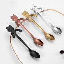 Load image into Gallery viewer, Stainless Steel Cartoon Cat Teaspoon