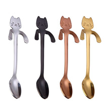 Load image into Gallery viewer, Stainless Steel Cartoon Cat Teaspoon