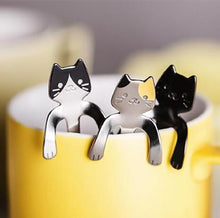 Load image into Gallery viewer, Stainless Steel Cartoon Cat Teaspoon