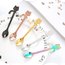 Load image into Gallery viewer, Stainless Steel Cartoon Cat Teaspoon