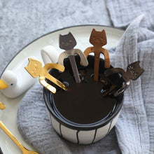 Load image into Gallery viewer, Stainless Steel Cartoon Cat Teaspoon