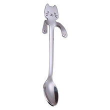 Load image into Gallery viewer, Stainless Steel Cartoon Cat Teaspoon