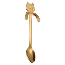 Load image into Gallery viewer, Stainless Steel Cartoon Cat Teaspoon