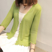 Load image into Gallery viewer, Thin Short Faux Silk Jacket For Women