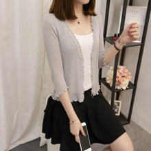 Load image into Gallery viewer, Thin Short Faux Silk Jacket For Women