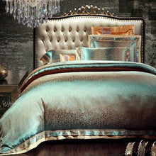 Load image into Gallery viewer, Jacquard Cotton Satin Bedding Set | 4pcs