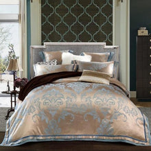Load image into Gallery viewer, Jacquard Cotton Satin Bedding Set | 4pcs