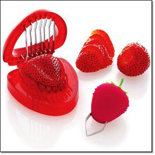 Load image into Gallery viewer, Strawberry Slicer +Stem Remover Kitchen Tools | 2 Pieces Set