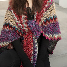 Load image into Gallery viewer, Vintage Women Knitted Women Shawl Poncho Outwear