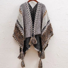 Load image into Gallery viewer, Vintage Women Knitted Women Shawl Poncho Outwear