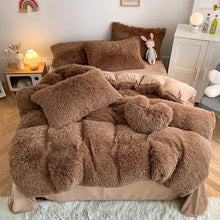 Load image into Gallery viewer, Super Shaggy Coral Fleece Warm Cozy Bedding Set