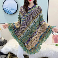 Load image into Gallery viewer, Knitting Women Shawl Poncho