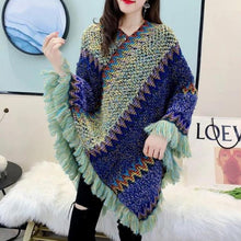 Load image into Gallery viewer, Knitting Women Shawl Poncho