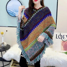 Load image into Gallery viewer, Knitting Women Shawl Poncho