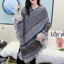 Load image into Gallery viewer, Knitting Women Shawl Poncho