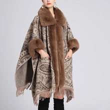 Load image into Gallery viewer, Soft Faux Fur Wool Blends Shawl Overcoat