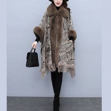 Load image into Gallery viewer, Soft Faux Fur Wool Blends Shawl Overcoat
