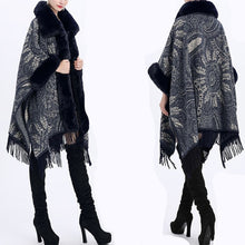 Load image into Gallery viewer, Soft Faux Fur Wool Blends Shawl Overcoat