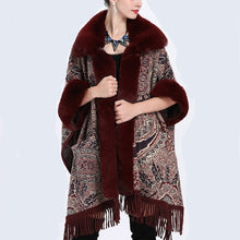 Load image into Gallery viewer, Soft Faux Fur Wool Blends Shawl Overcoat