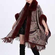 Load image into Gallery viewer, Soft Faux Fur Wool Blends Shawl Overcoat