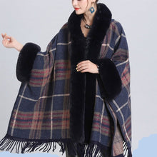 Load image into Gallery viewer, Soft Faux Fur Wool Blends Shawl Overcoat
