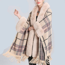 Load image into Gallery viewer, Soft Faux Fur Wool Blends Shawl Overcoat