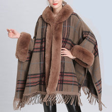 Load image into Gallery viewer, Soft Faux Fur Wool Blends Shawl Overcoat